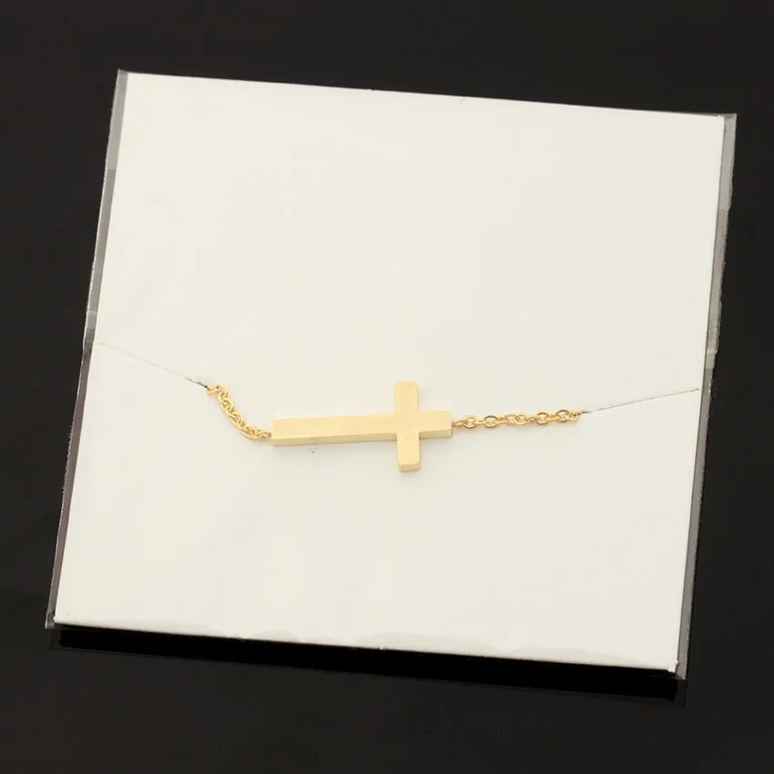 Horizontal Sideways Cross Bracelets